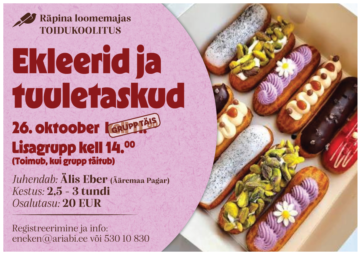 Kokanduskursus "Ekleerid ja tuuletaskud"